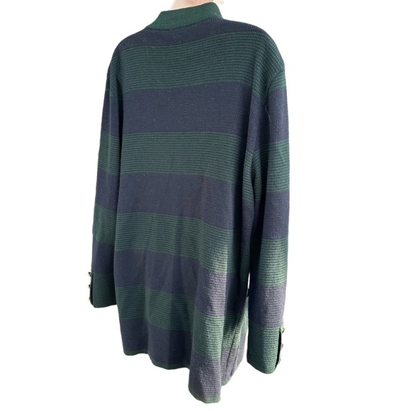 Brooks Brothers Vintage nautical striped wool sweater Swacket blazer peacoat sm - Picture 6 of 9